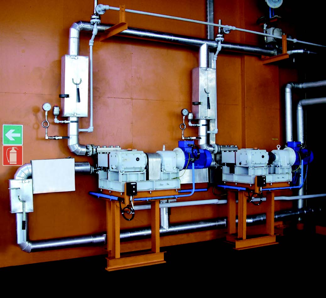 Triplex pump glycol recirculation oil gas industry